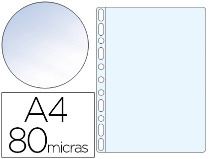 100 fundas multitaladro Esselte A4 polipropileno 80µ cristal